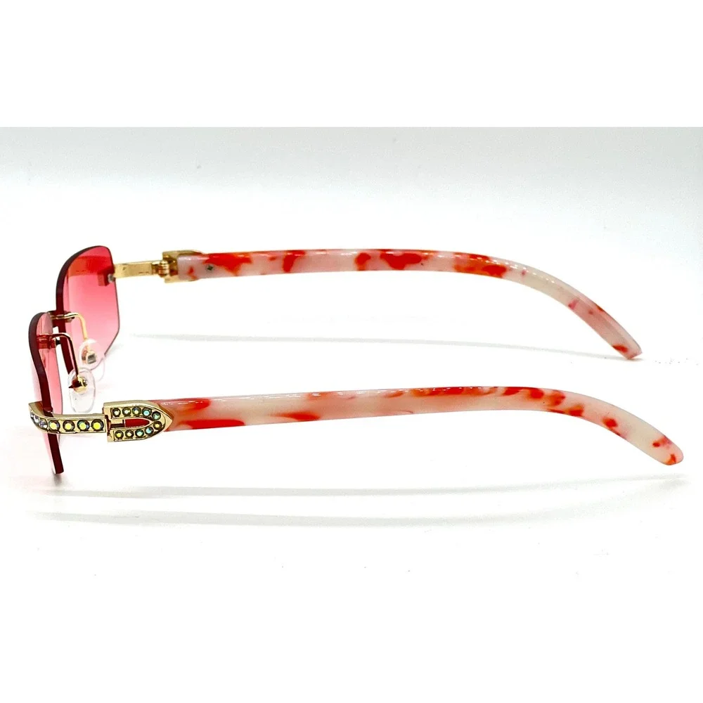 Mens Sunglasses Gold Crystal Marble designer inspired sparkling Cystals Chic New